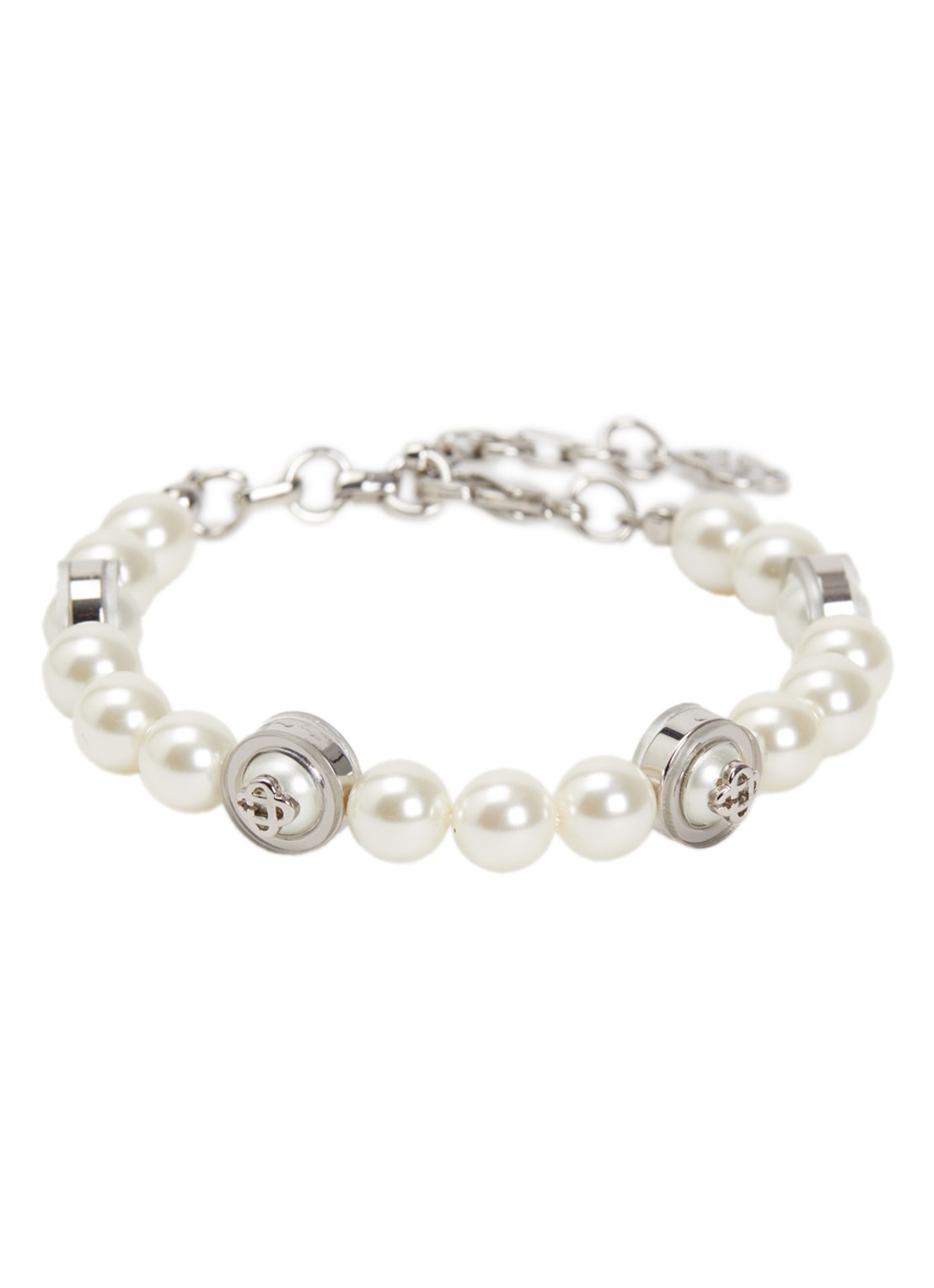 Casablanca Sci-Fi Pearl armband - voorkant zilver
