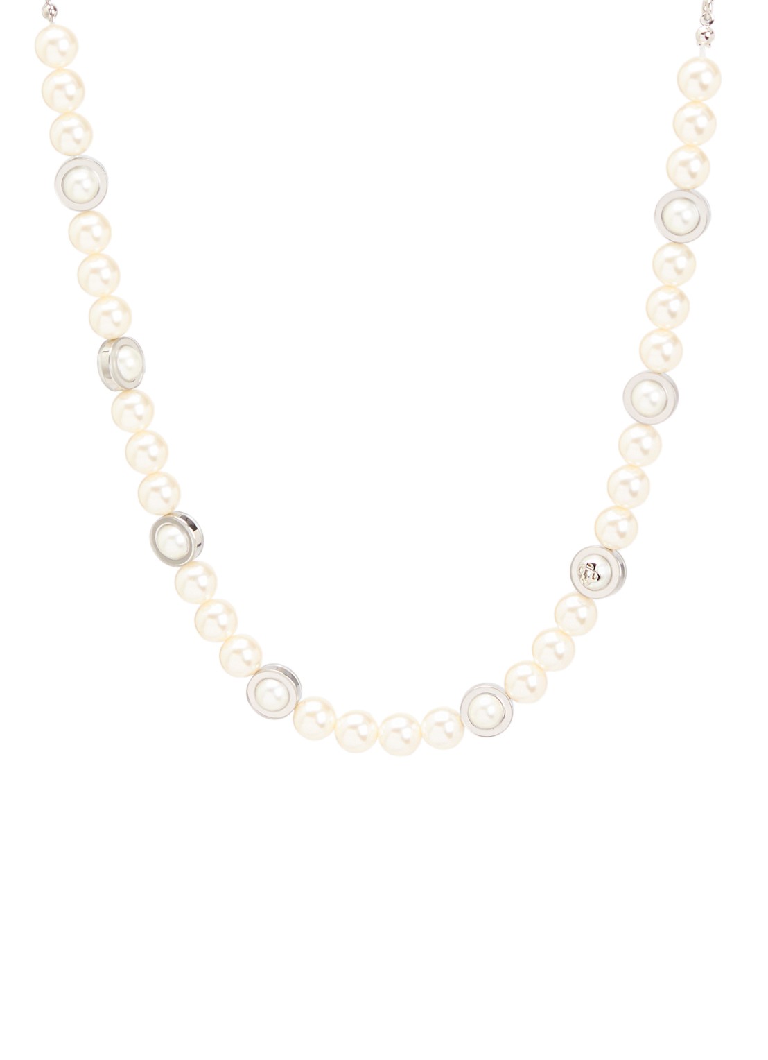 Casablanca Sci-Fi Pearl ketting - voorkant wit