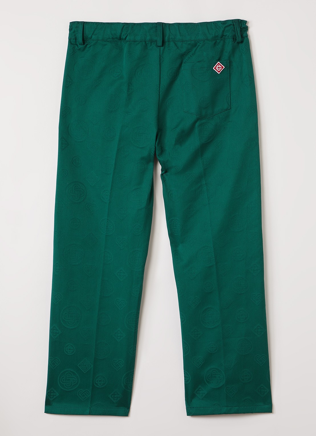 Casablanca Straight fit chino met logoprint - voorkant 2 groen