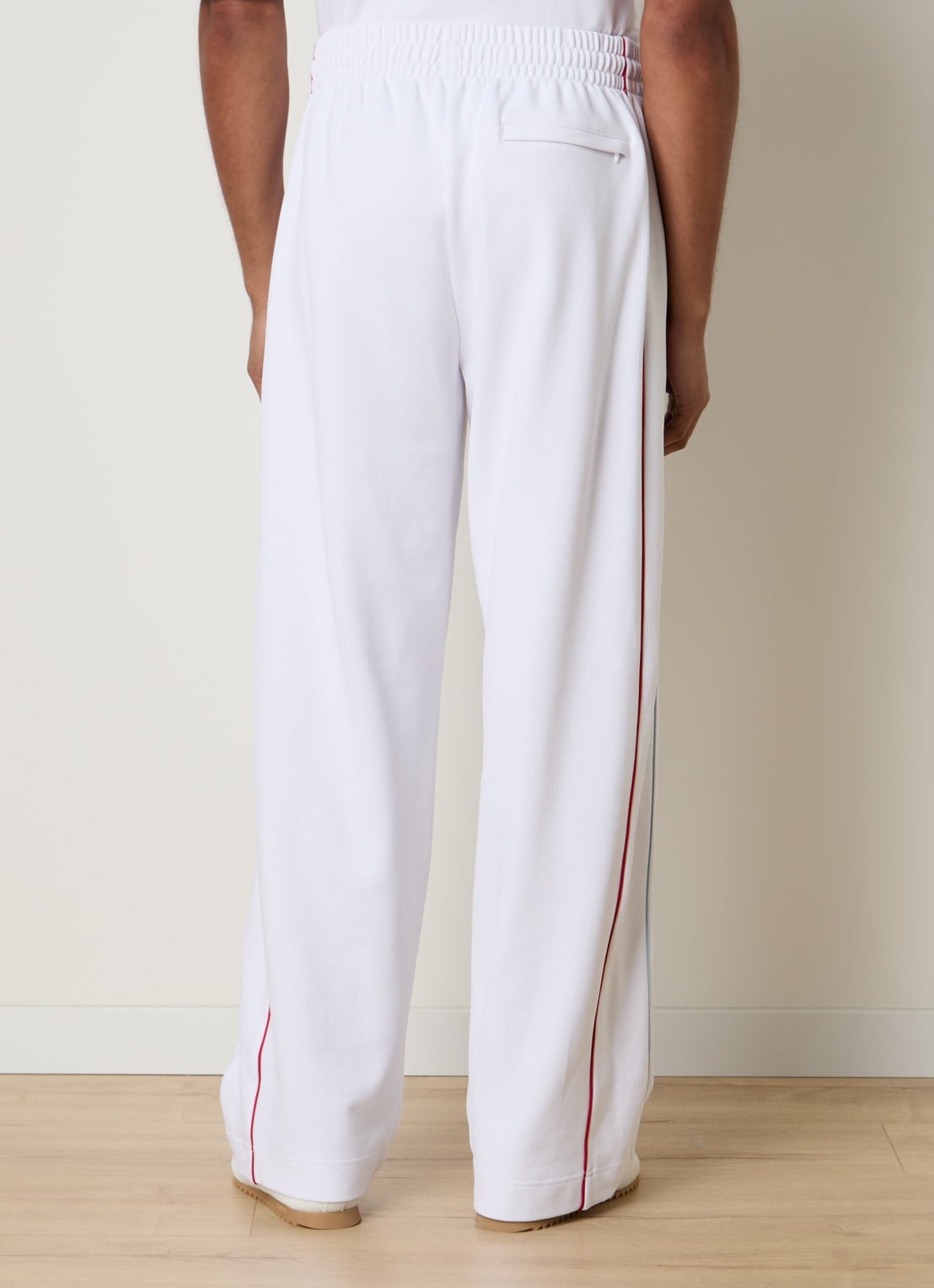 Casablanca Straight fit joggingbroek met ritszakken - achterkant 4 wit