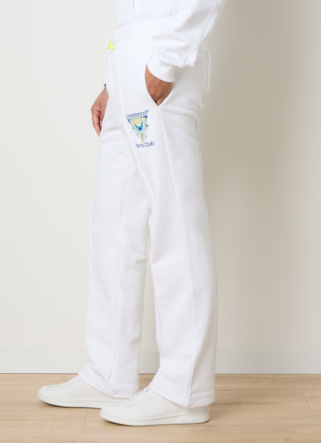 Casablanca Straight fit joggingbroek met trekkoord en steekzakken - detail 5 wit