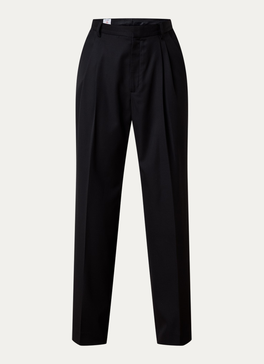 Casablanca Straight fit pantalon van scheerwol met steekzakken - voorkant 4 zwart