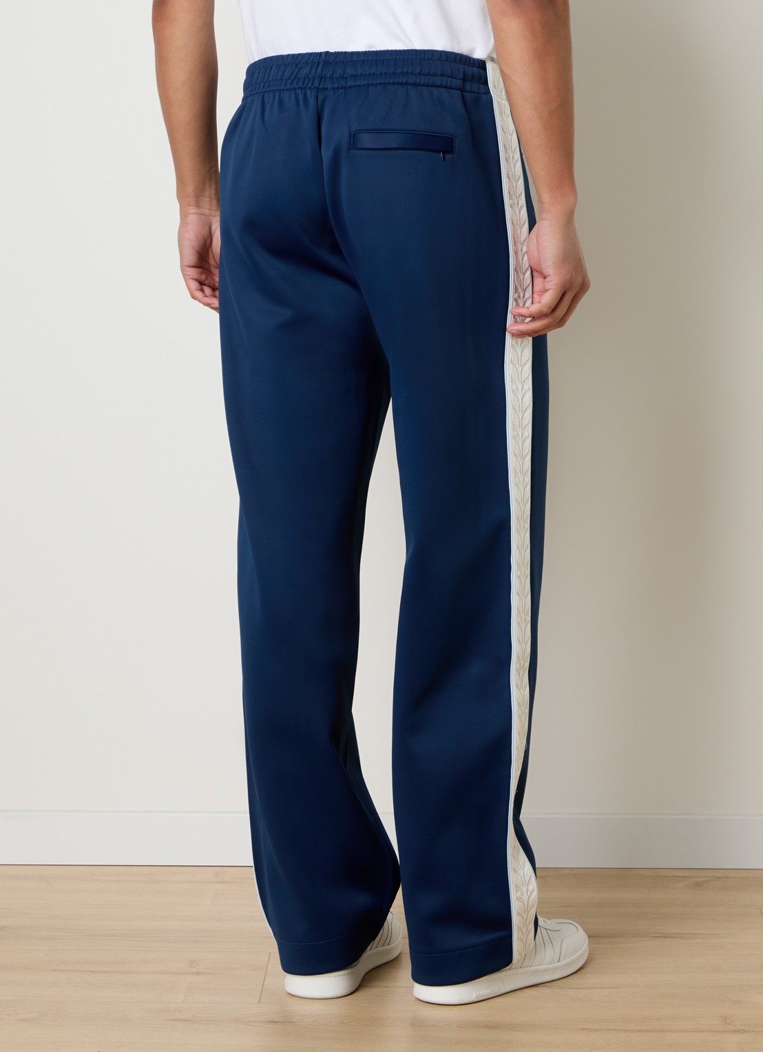 Casablanca Straight fit trackpants met logo en ritszakken - achterkant 6 donkerblauw