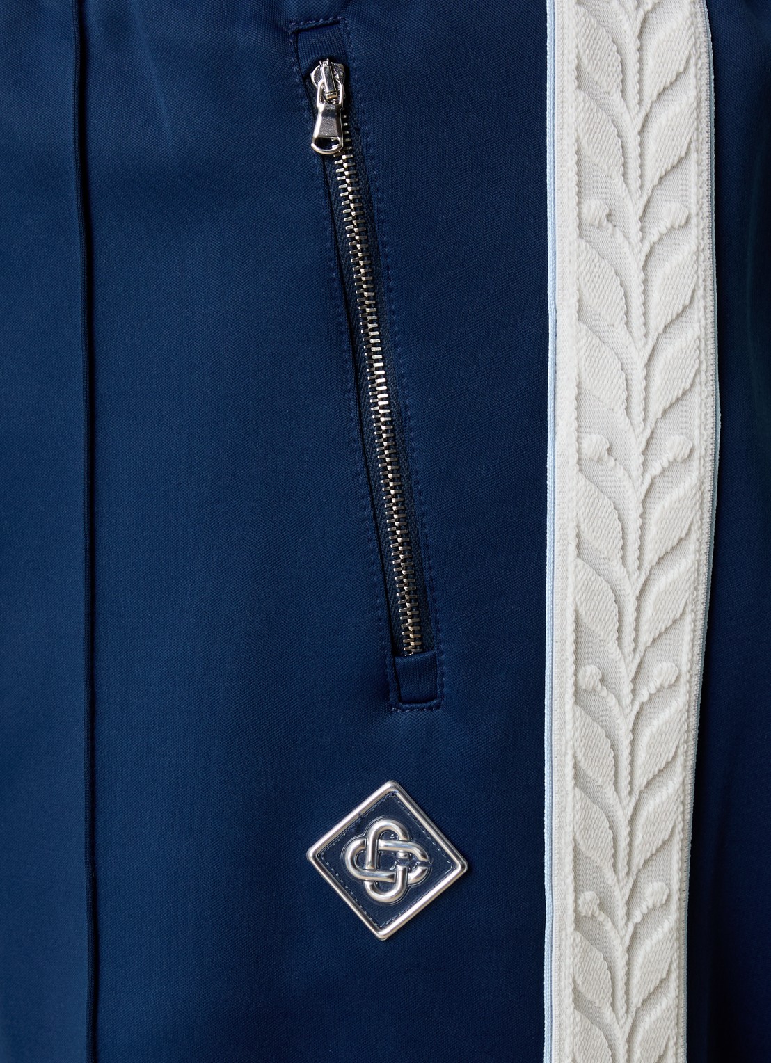 Casablanca Straight fit trackpants met logo en ritszakken - detail 5 donkerblauw