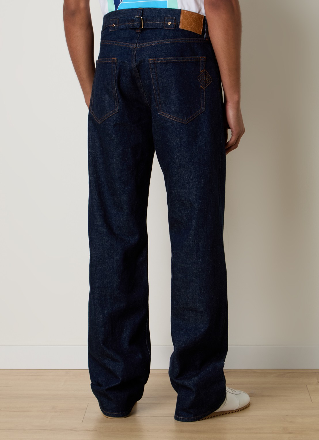 Casablanca Straight leg jeans met donkere wassing - achterkant 4 indigo