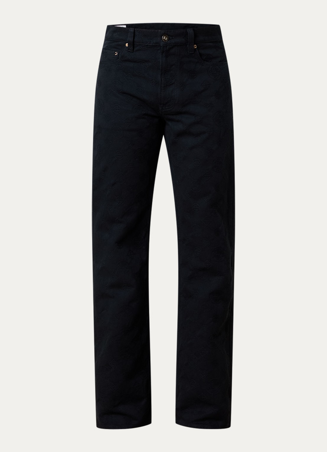 Casablanca Straight leg jeans met logoprint - voorkant 5 zwart