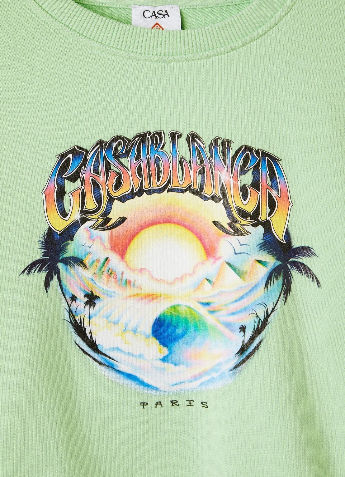 Casablanca Sweater met print - detail 3 groen