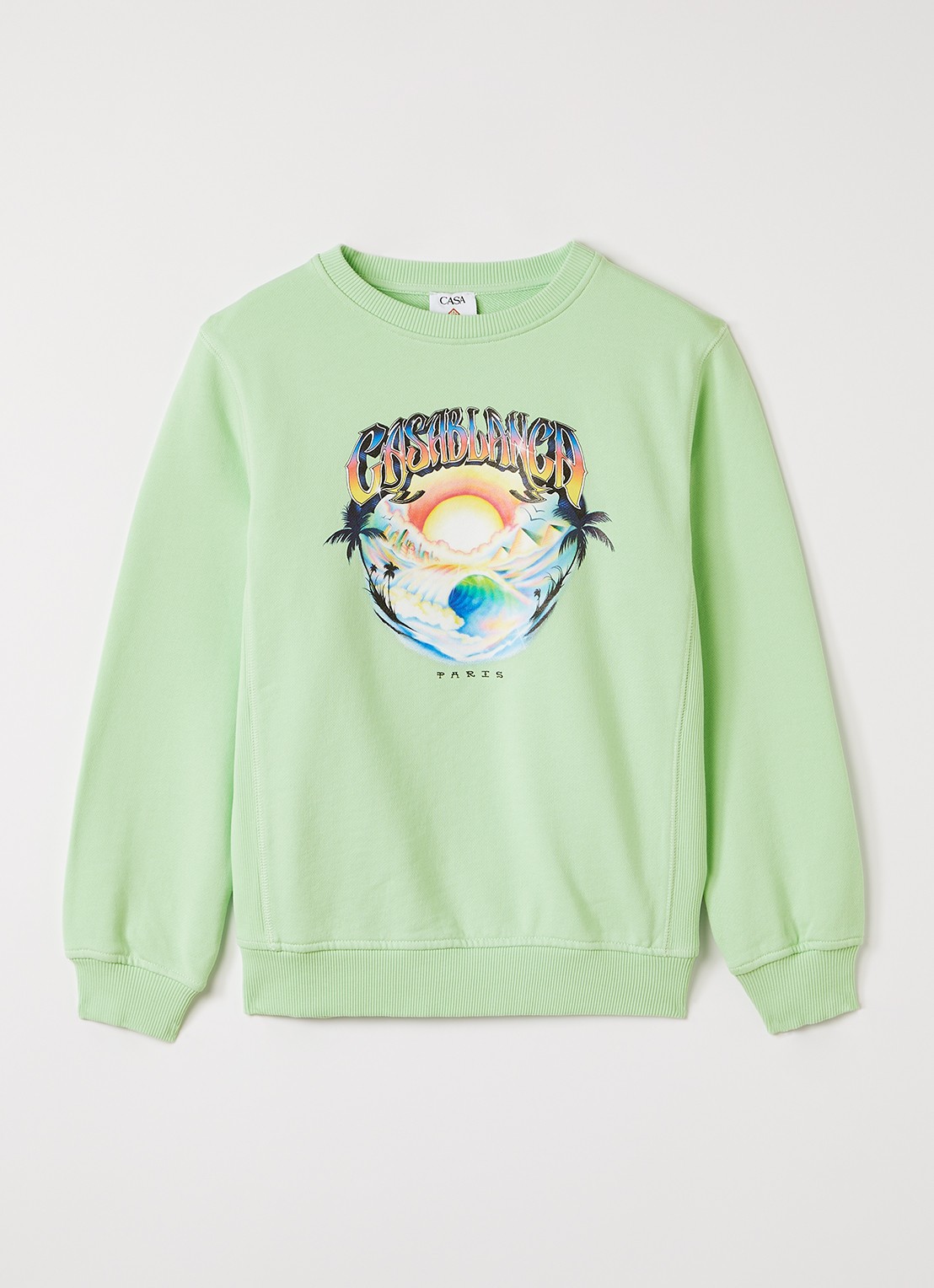 Casablanca Sweater met print - voorkant groen