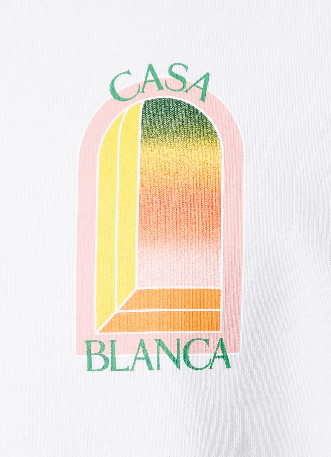 Casablanca T-shirt met logo- en backprint - detail 4 wit
