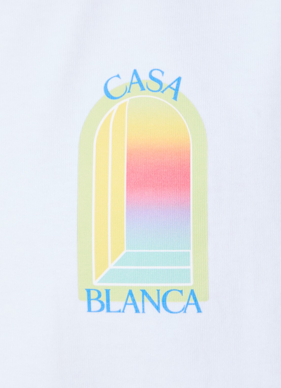 Casablanca T-shirt met logo- en backprint - detail 4 wit