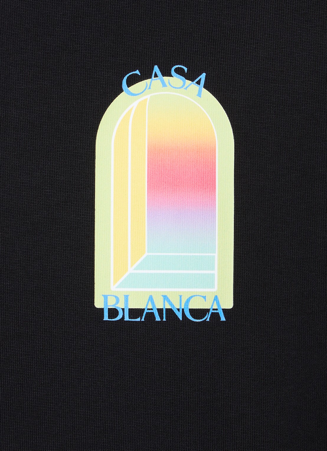 Casablanca T-shirt met logo- en backprint - detail 4 zwart