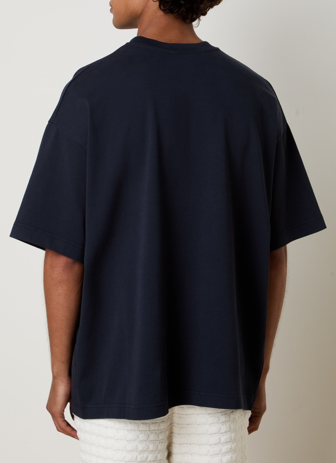 Casablanca T-shirt met logo - achterkant donkerblauw