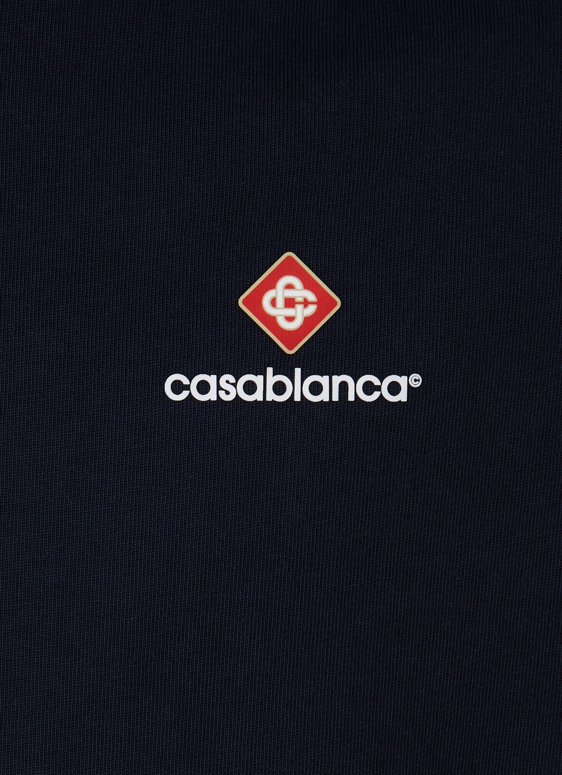 Casablanca T-shirt met logo - detail 5 donkerblauw