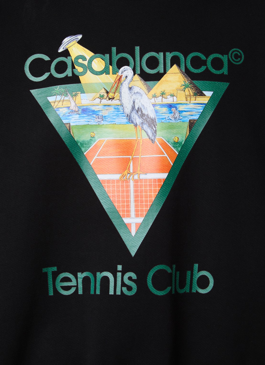 Casablanca Tennis Club sweater met logoprint - detail 3 zwart