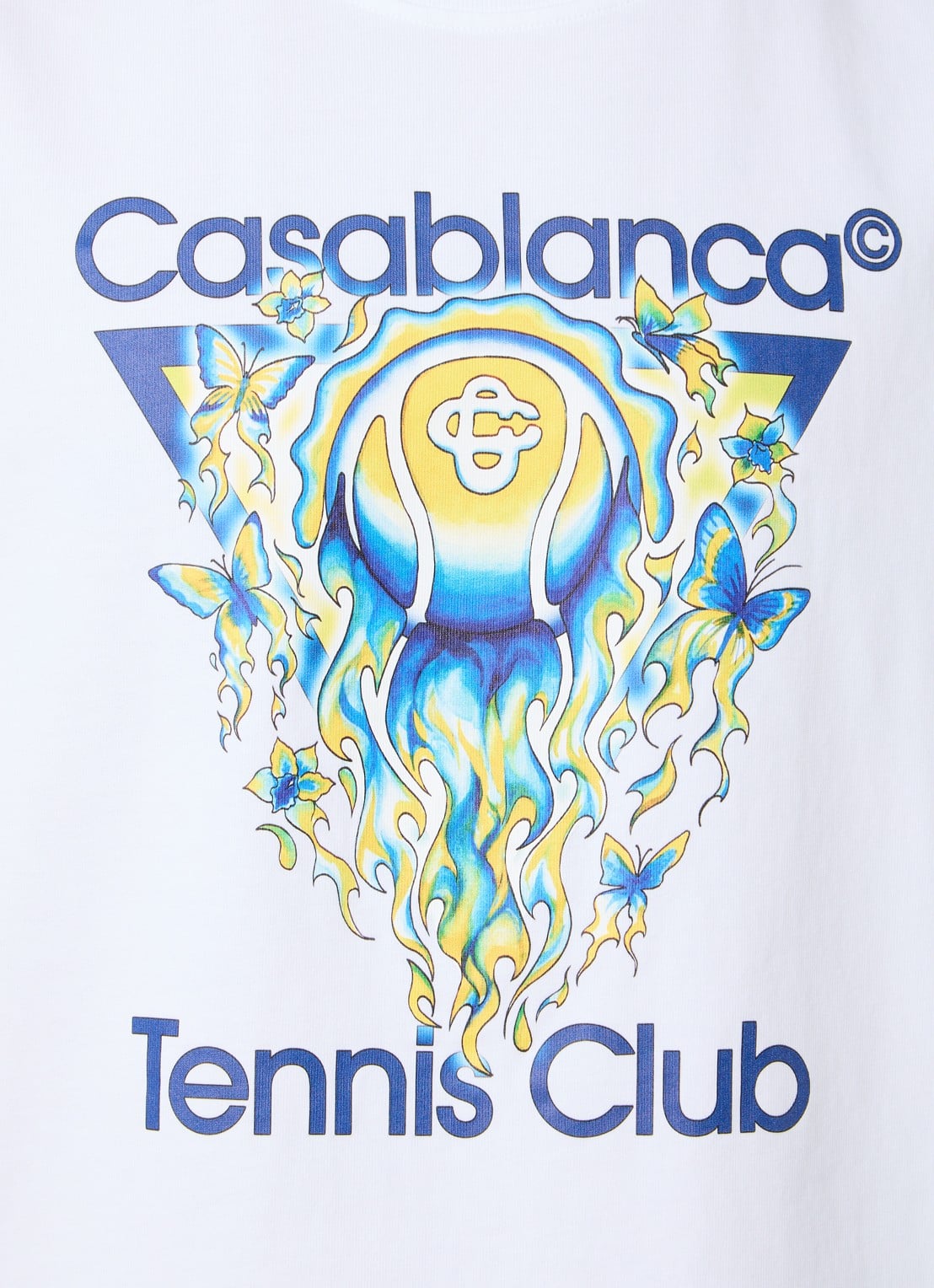 Casablanca Tennis Club T-shirt met logoprint - detail 5 wit