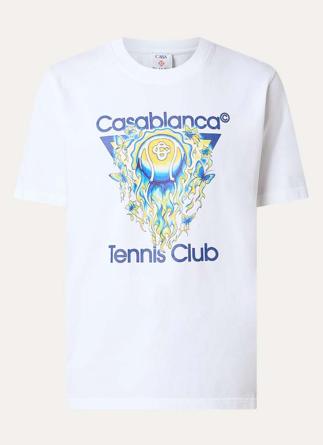 Casablanca Tennis Club T-shirt met logoprint - voorkant 2 wit