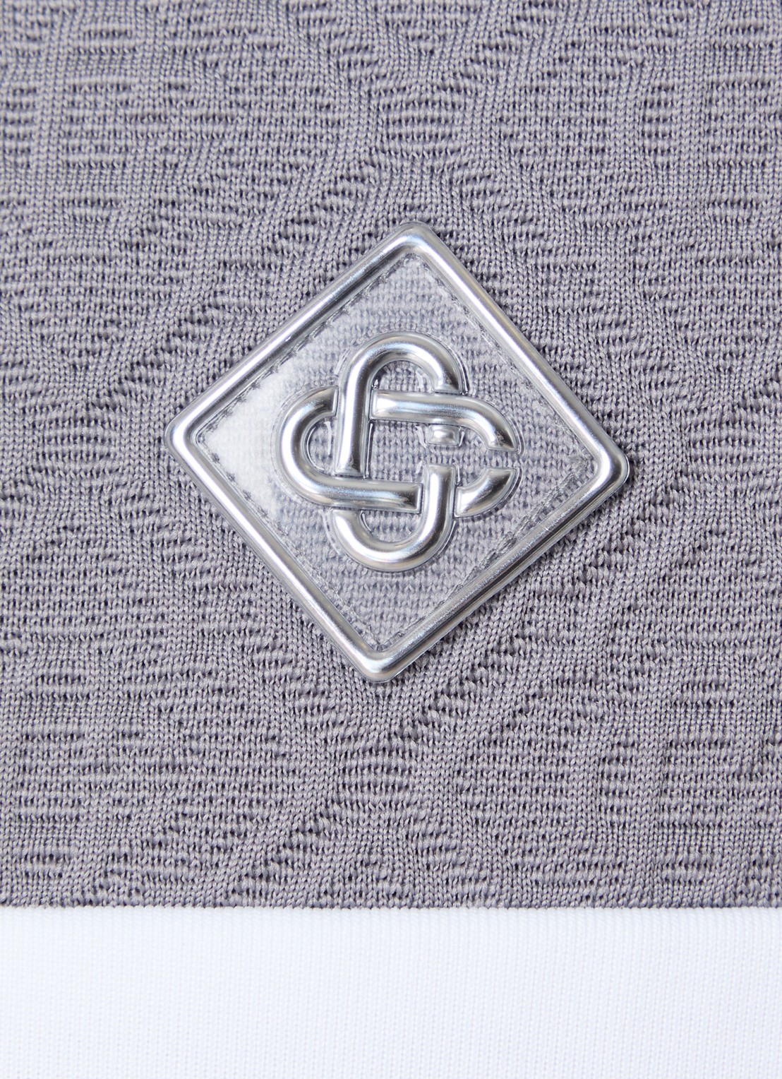 Casablanca Tennis jack met logoprint en steekzakken - detail 3 grijs