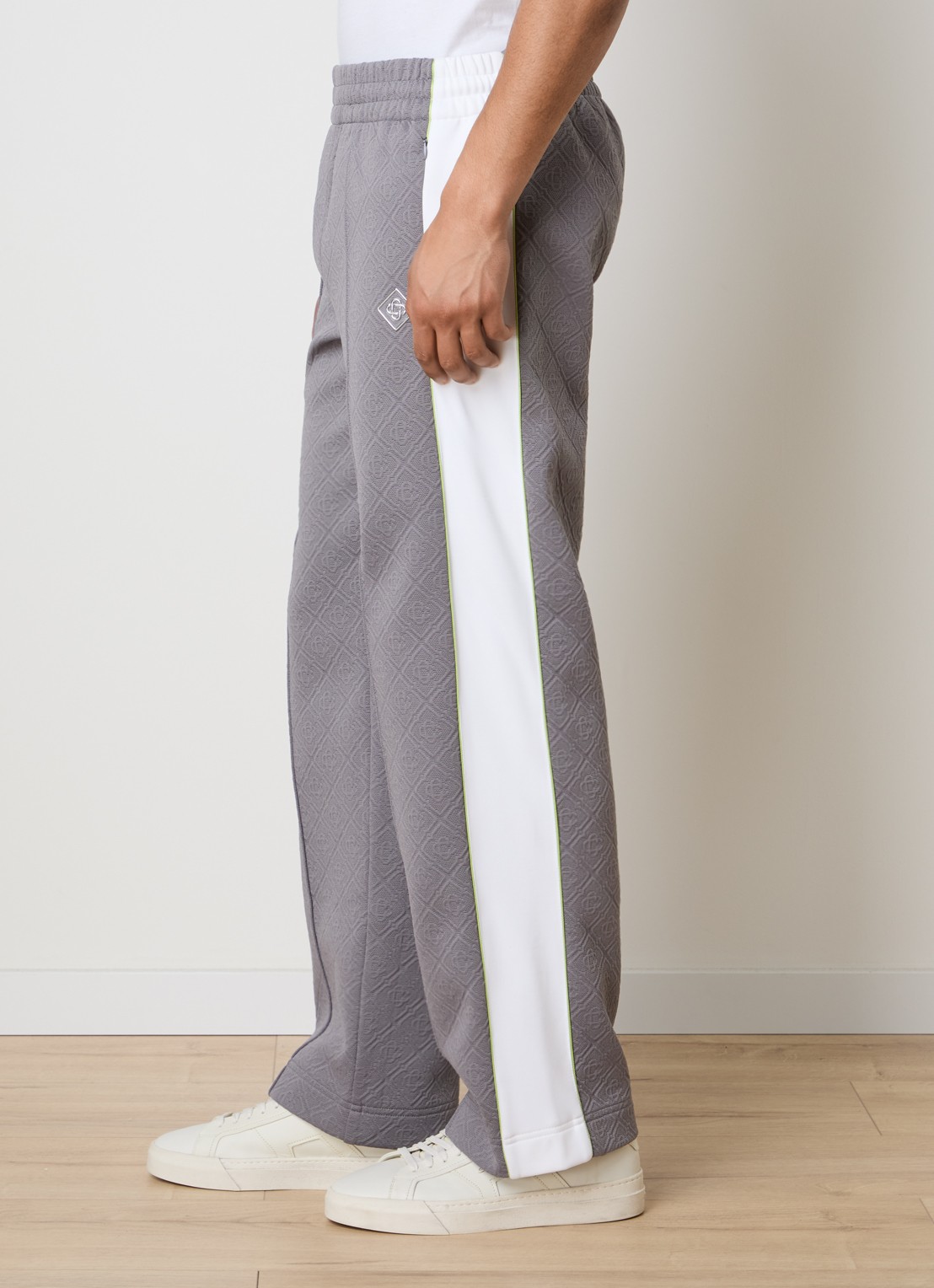 Casablanca Tennis straight fit trackpants met logoprint - detail 5 grijs