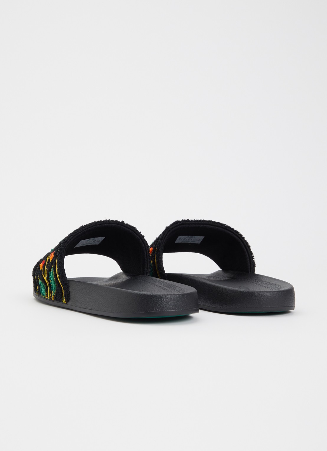 Casablanca Terry slipper met logo - achterkant 6 zwart