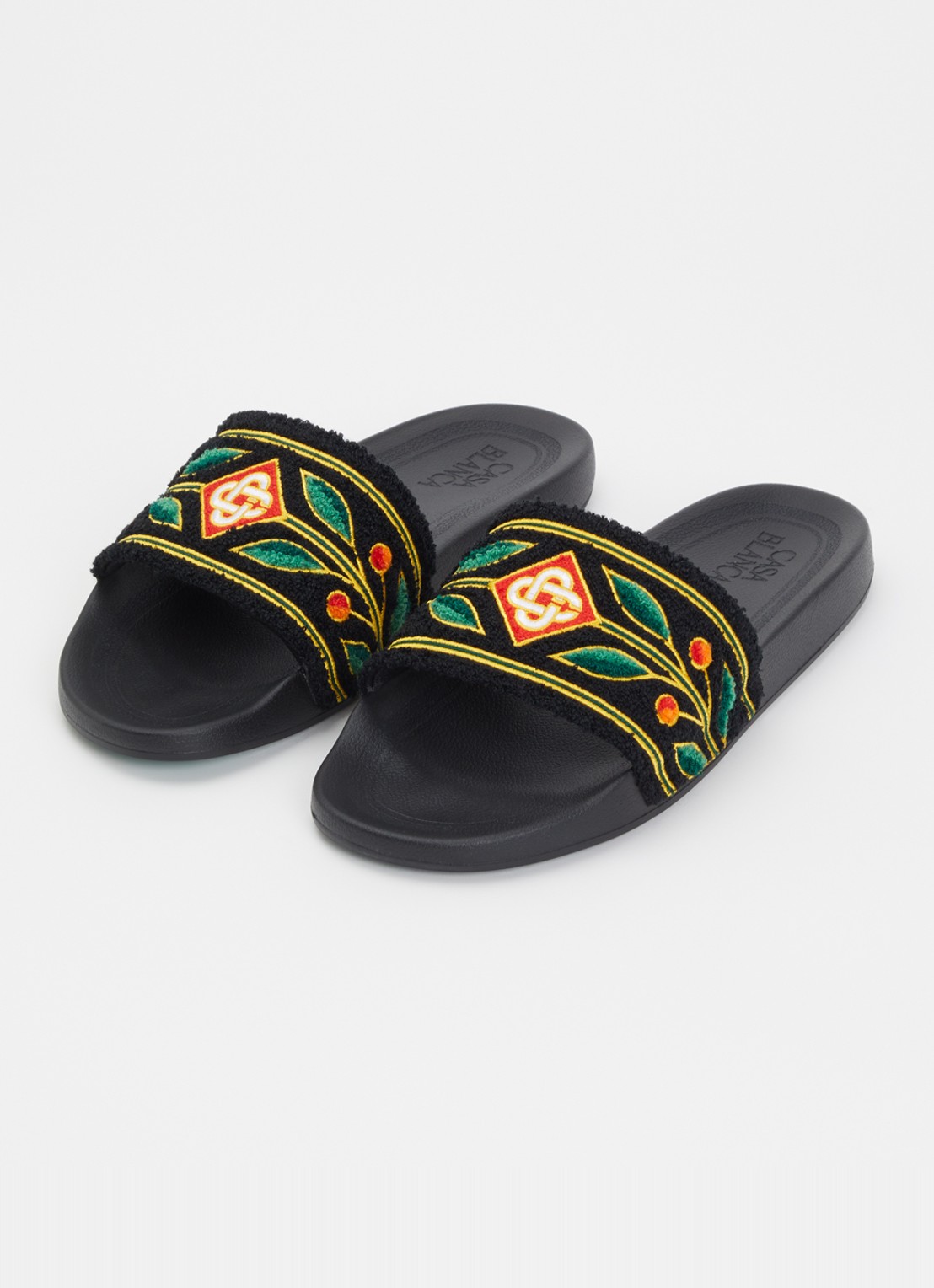 Casablanca Terry slipper met logo - detail 2 zwart