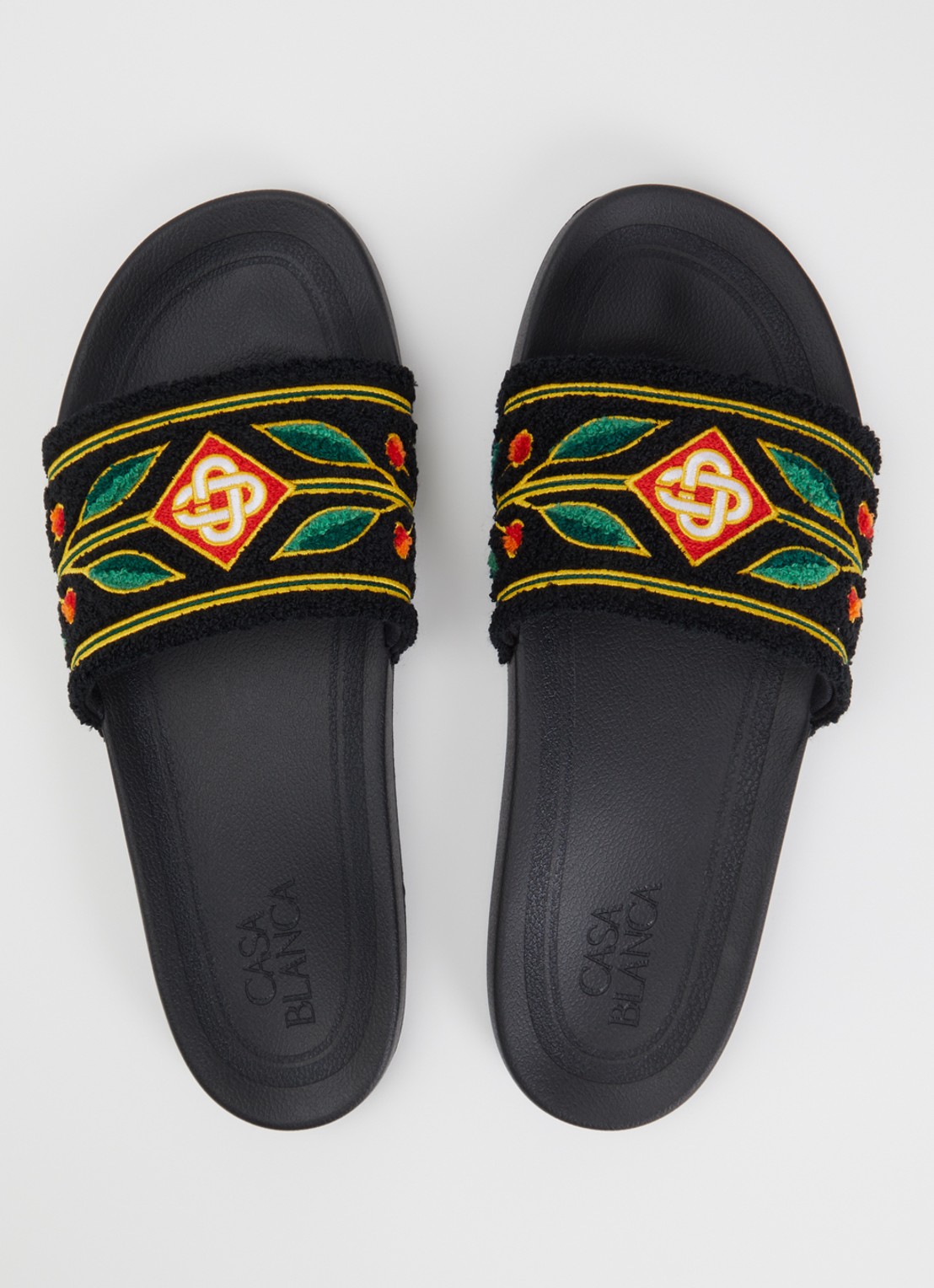 Casablanca Terry slipper met logo - detail 3 zwart