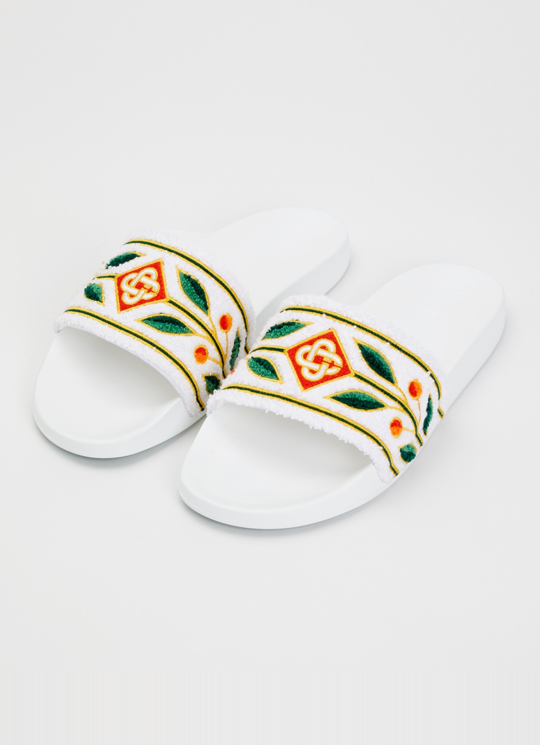 Casablanca Terry slipper met logo - detail 2 ivoor