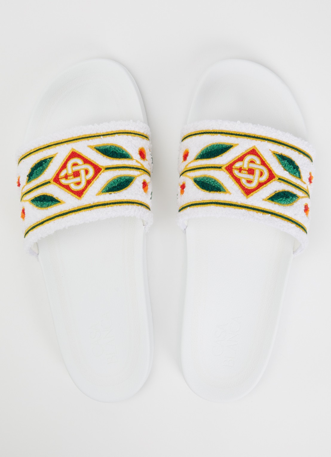 Casablanca Terry slipper met logo - detail 3 ivoor