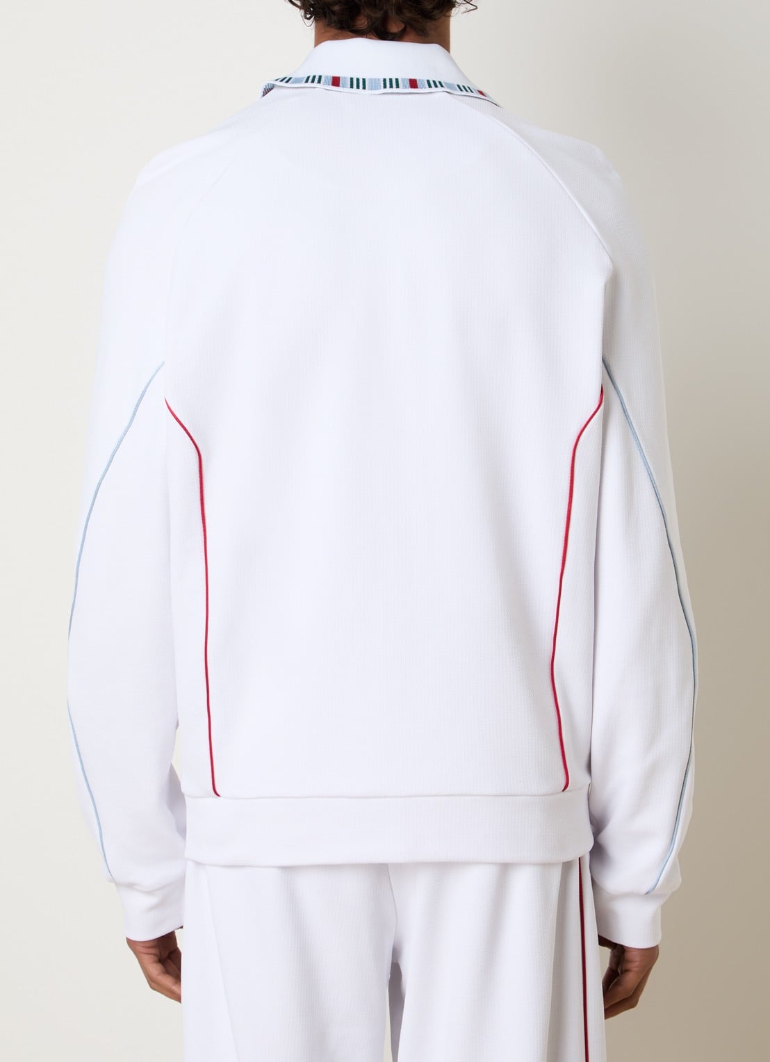 Casablanca Trackvest met ritszakken en logo - achterkant 3 wit