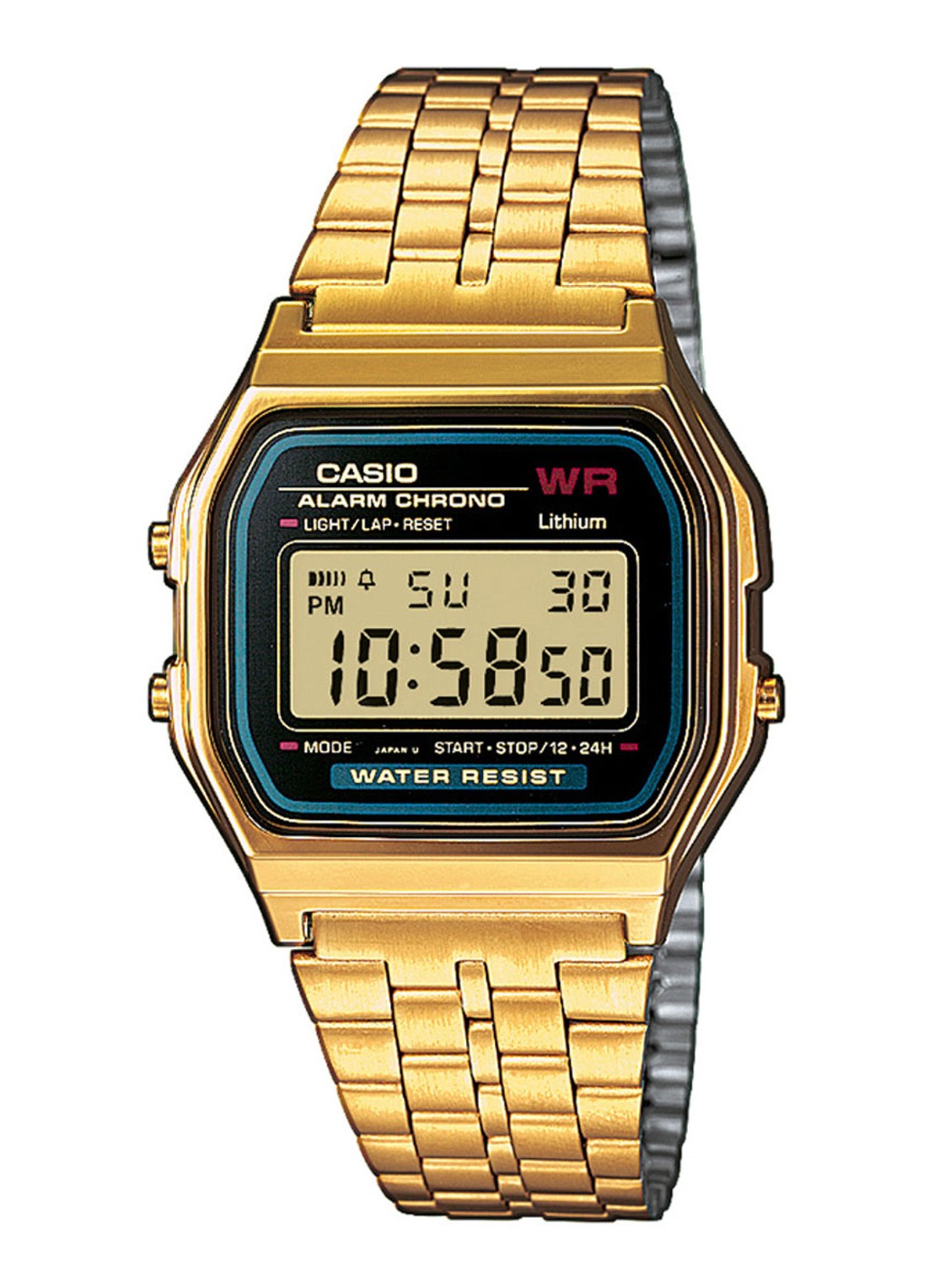 Casio Horloge Retro A159WGEA-1EF - voorkant goud