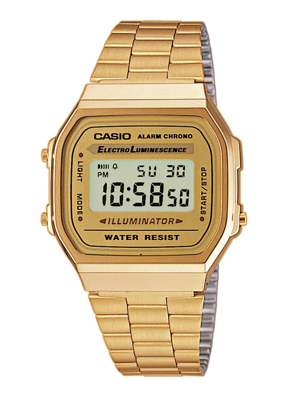 Casio Horloge Retro A168WG-9EF - voorkant goud