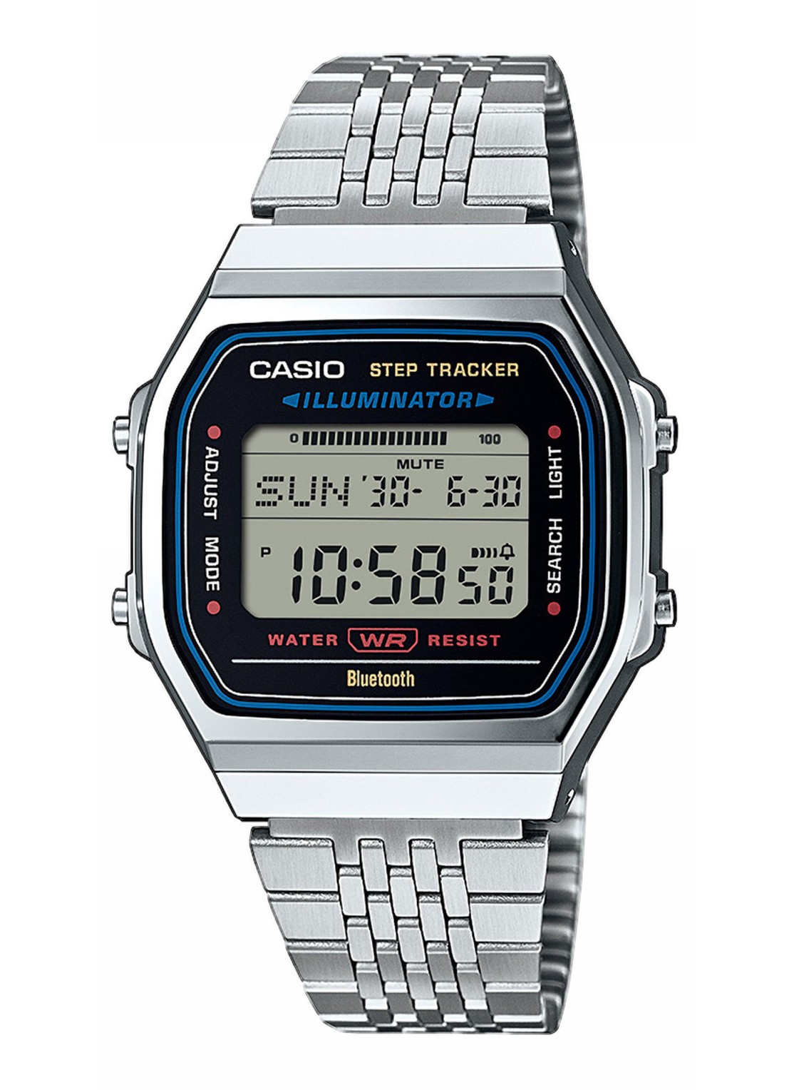 Casio Vintage horloge LTP-1234PG-7AEG - voorkant zilver