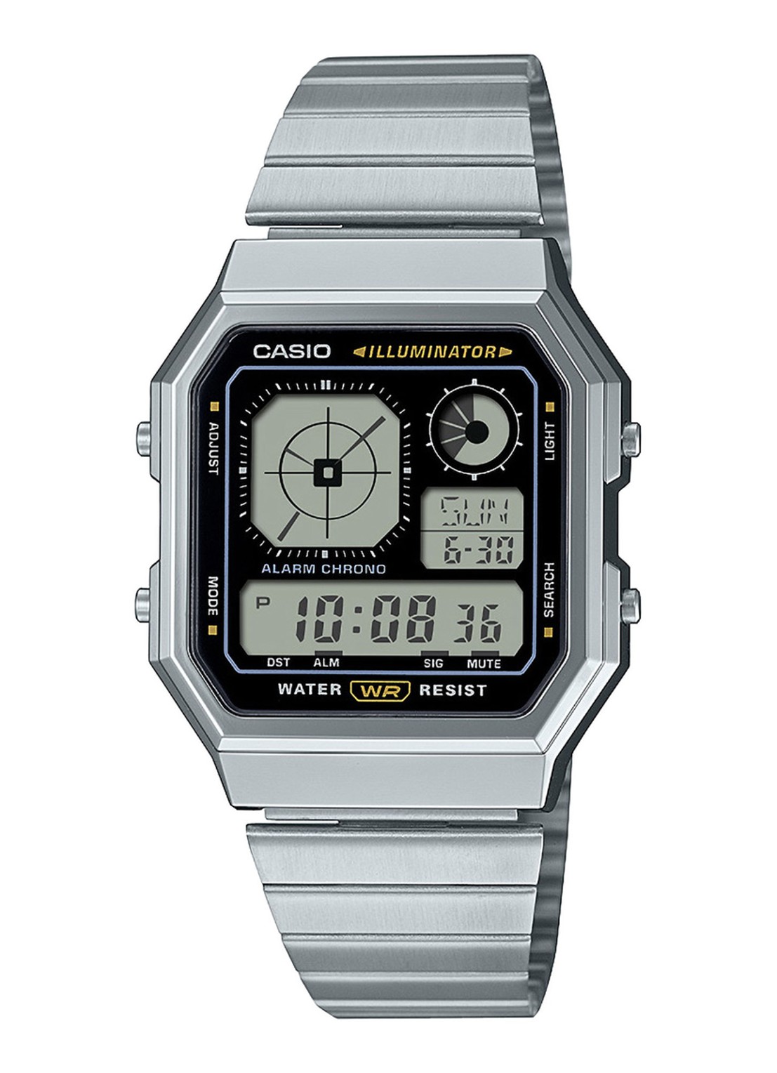 Casio Vintage horloge LTP-1234PG-7AEG - voorkant zilver