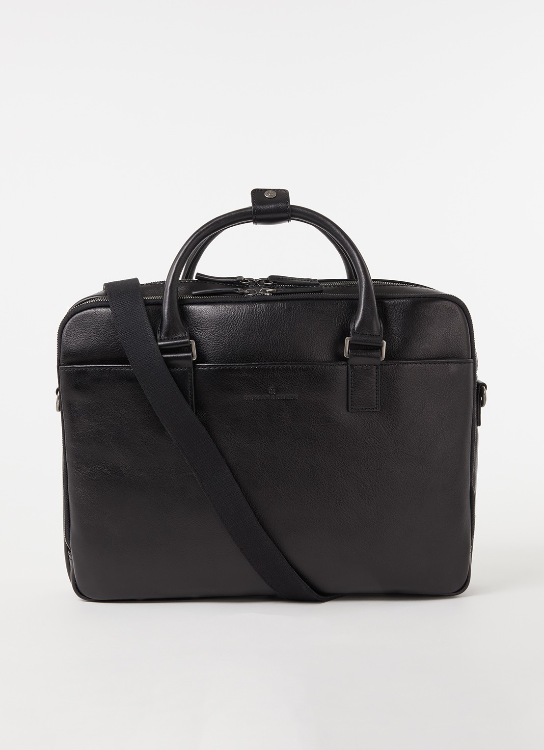 Castelijn & Beerens Carisma businesstas van leer met 15,6 inch laptopvak - voorkant 3 zwart