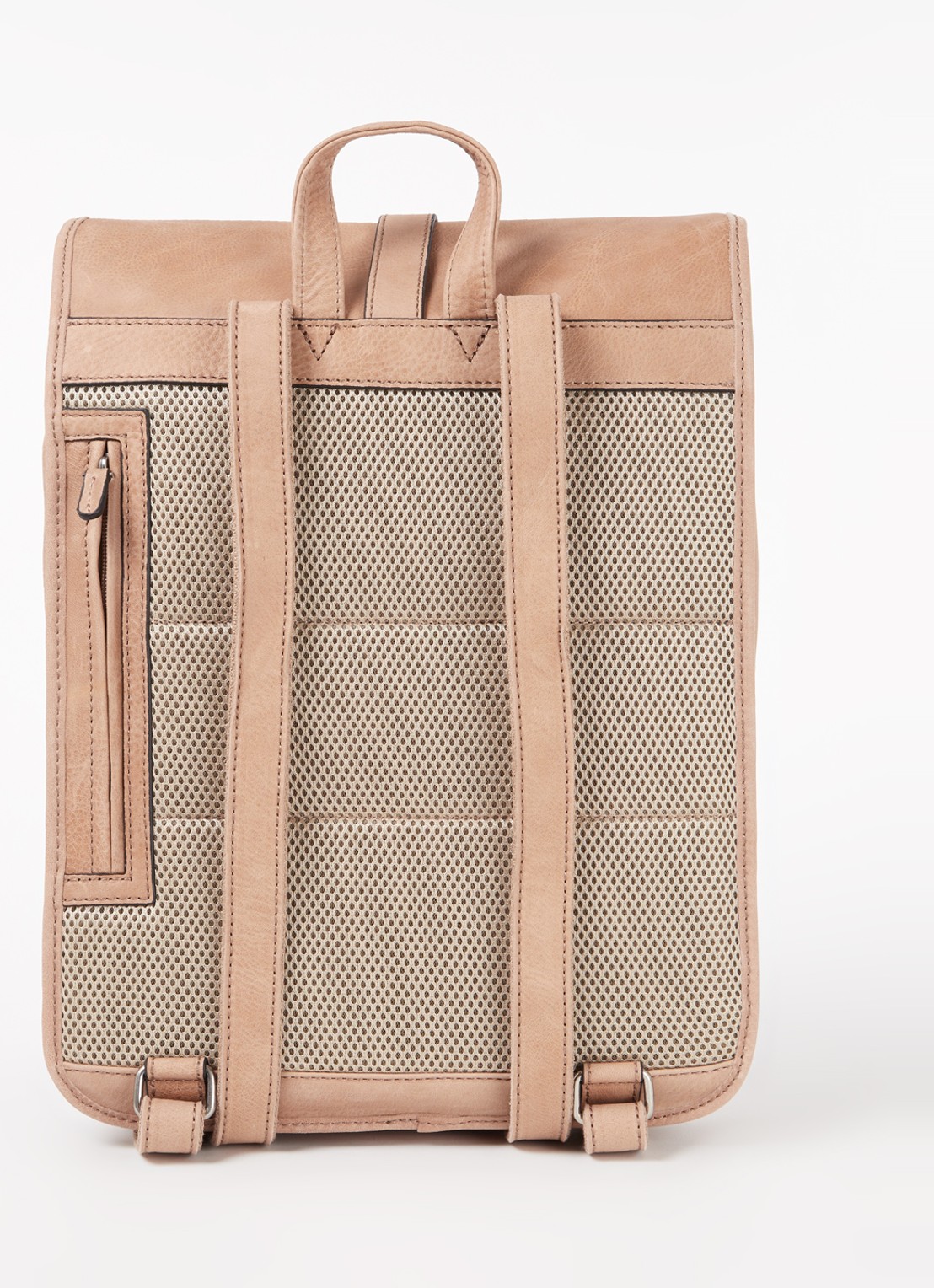 Castelijn & Beerens Carisma businesstas van leer met 15,6 inch laptopvak  - achterkant beige