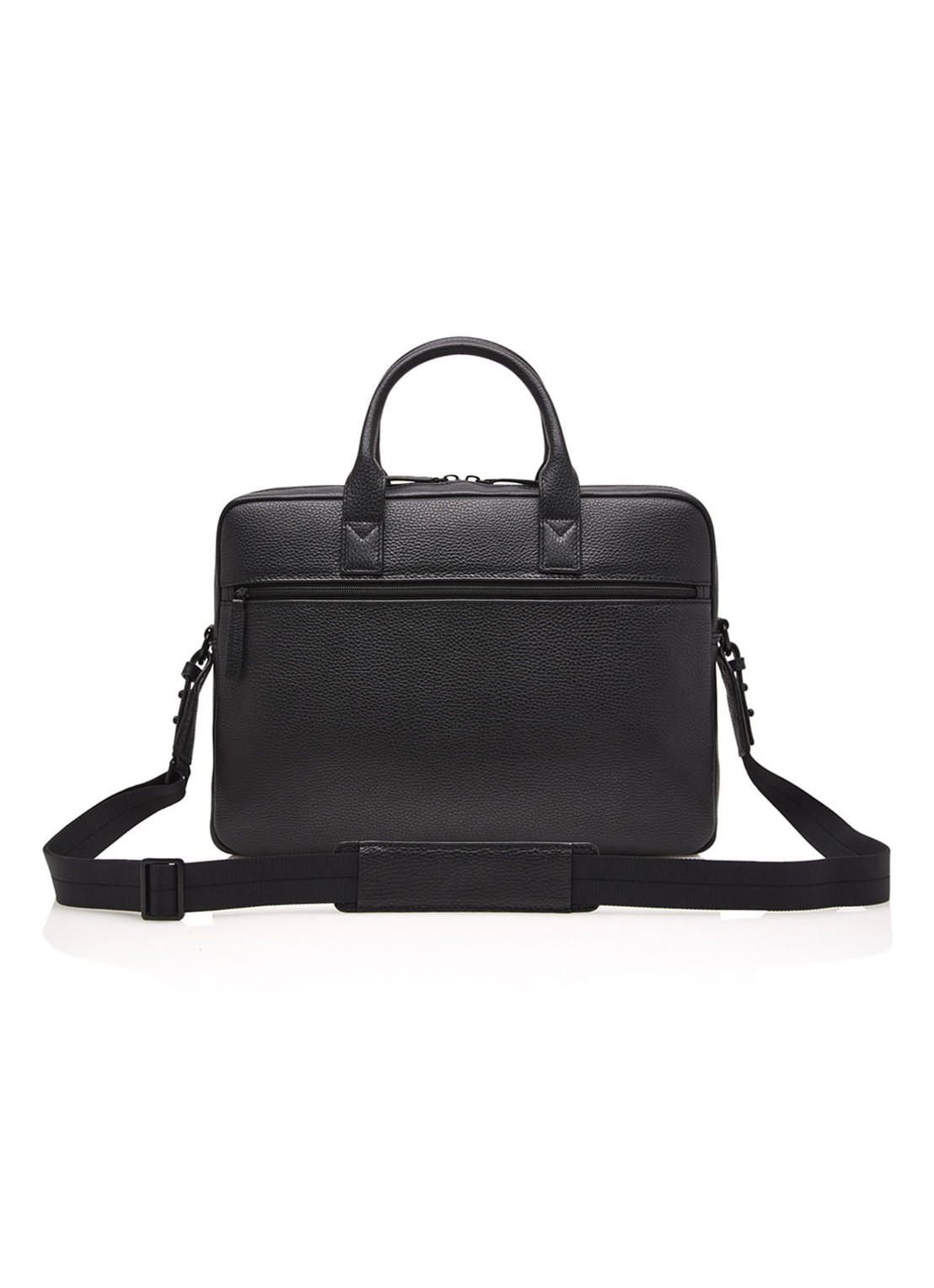 Castelijn & Beerens Chris businesstas van leer met 15,6 inch laptopvak  - detail zwart