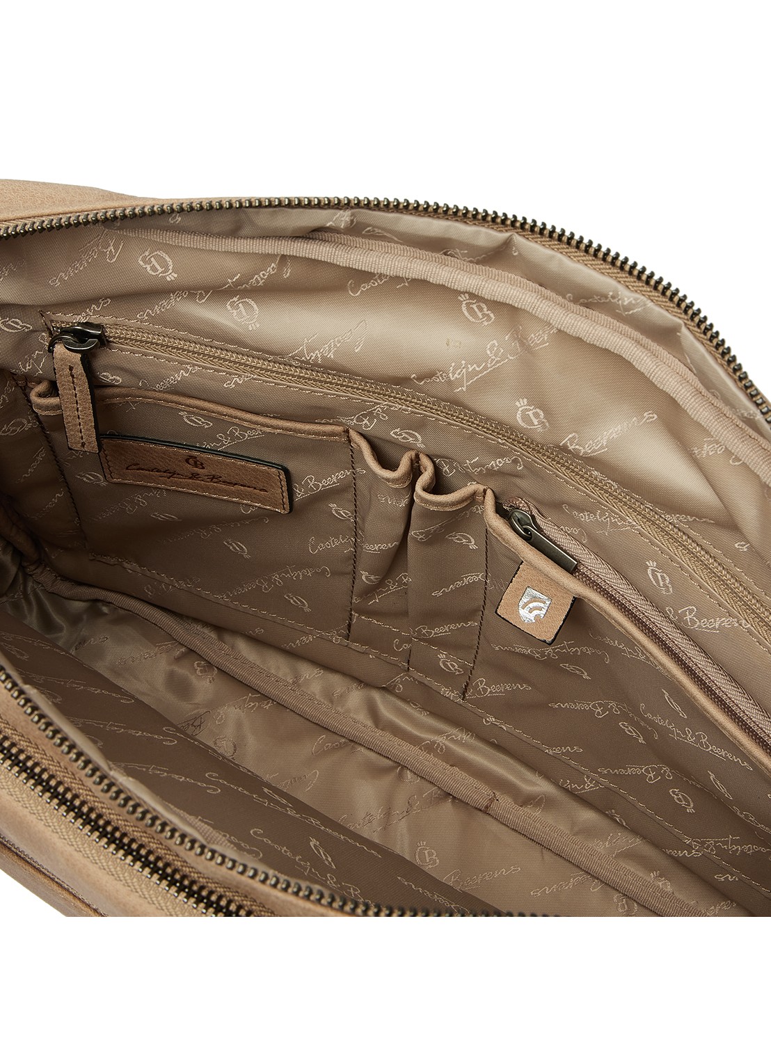 Castelijn & Beerens Clarissa laptoptas met 15 inch laptopvak - detail 7 beige