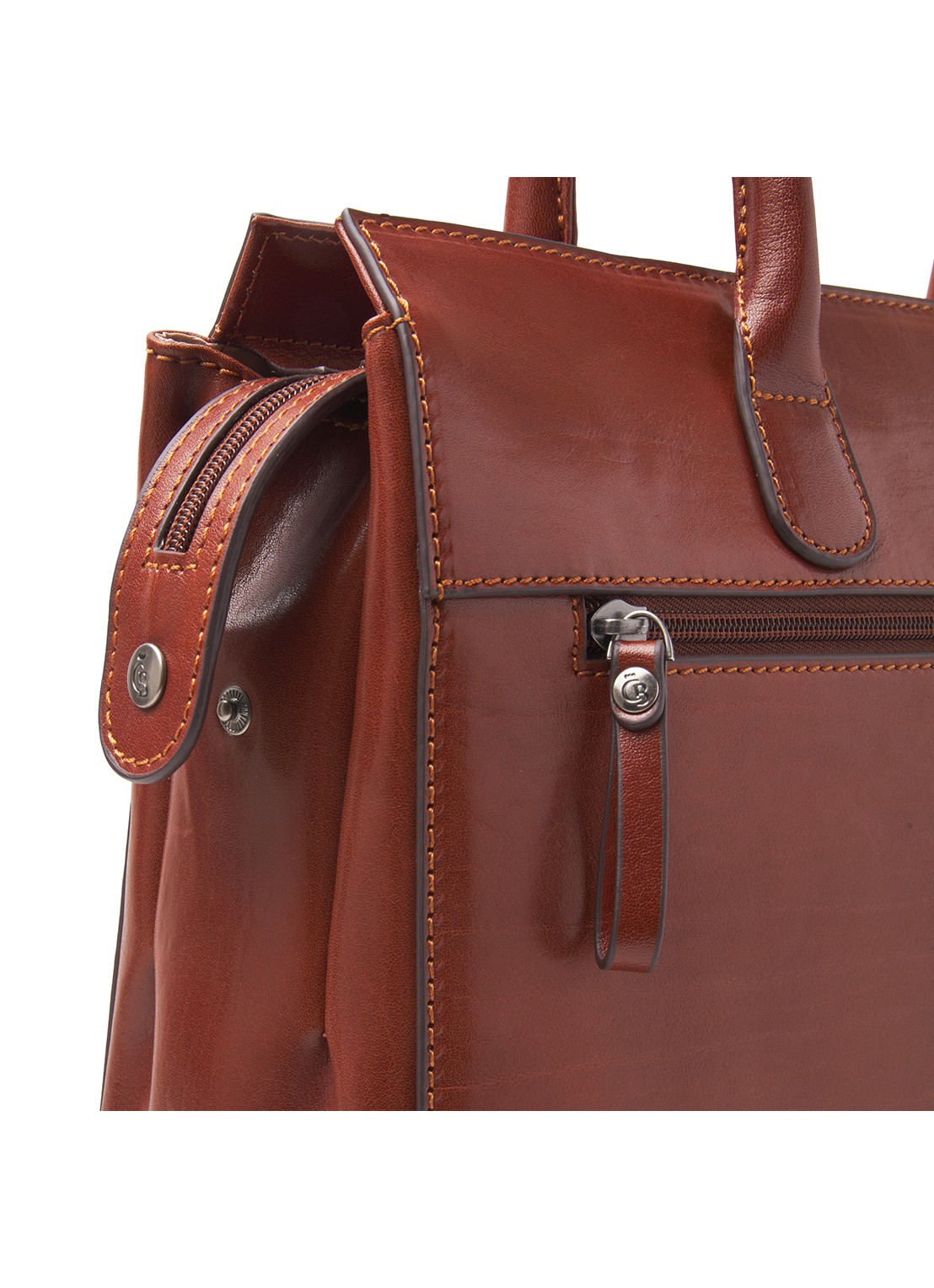 Castelijn & Beerens Ellen schoudertas met 15 inch laptopvak - detail 3 cognac