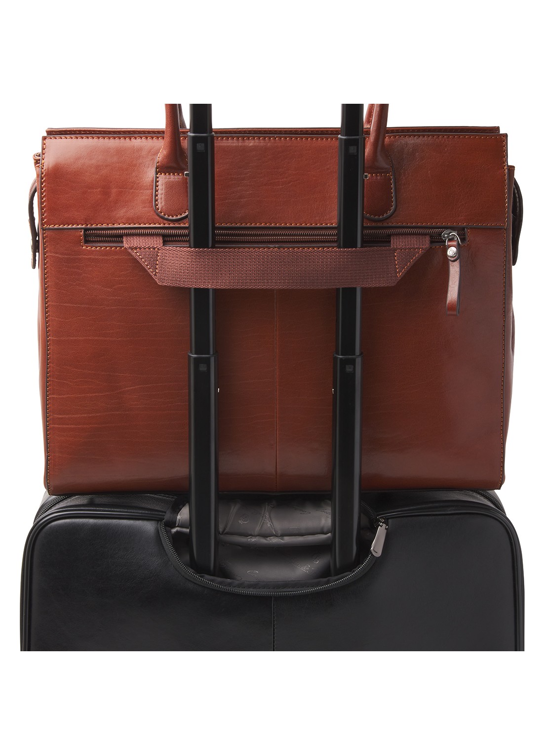 Castelijn & Beerens Ellen schoudertas met 15 inch laptopvak - detail 7 cognac