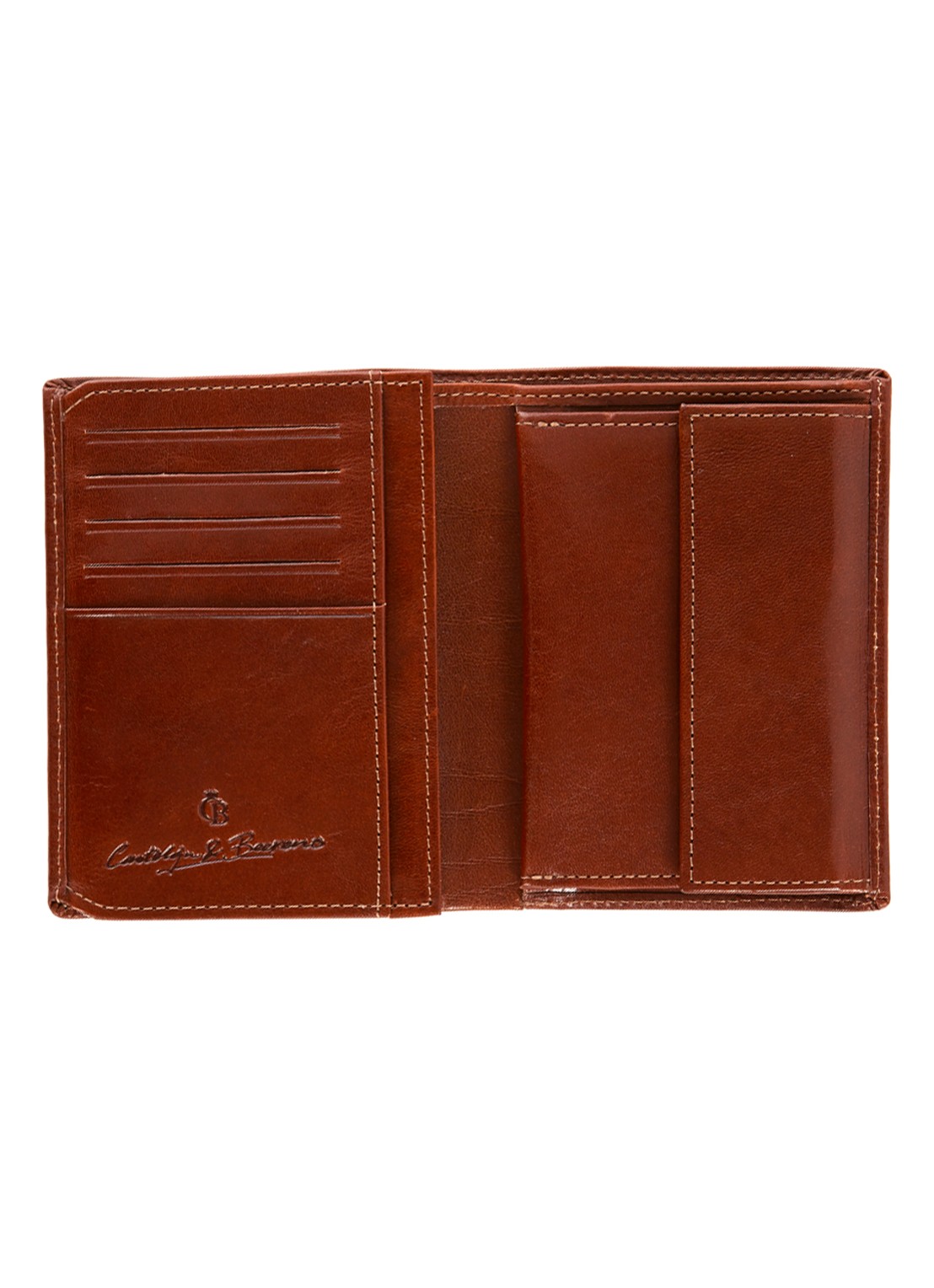 Castelijn & Beerens Gaucho portemonnee van leer - detail 3 cognac