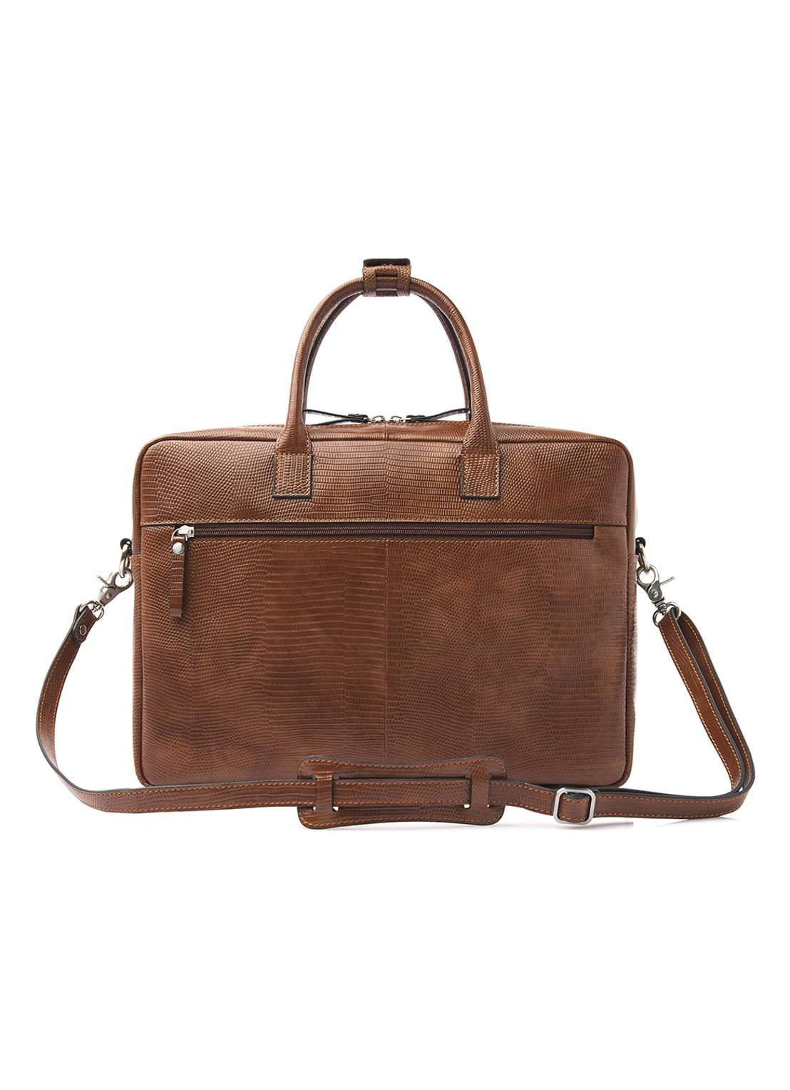 Castelijn & Beerens Ilse laptoptas met 15,6 inch laptopvak - achterkant cognac
