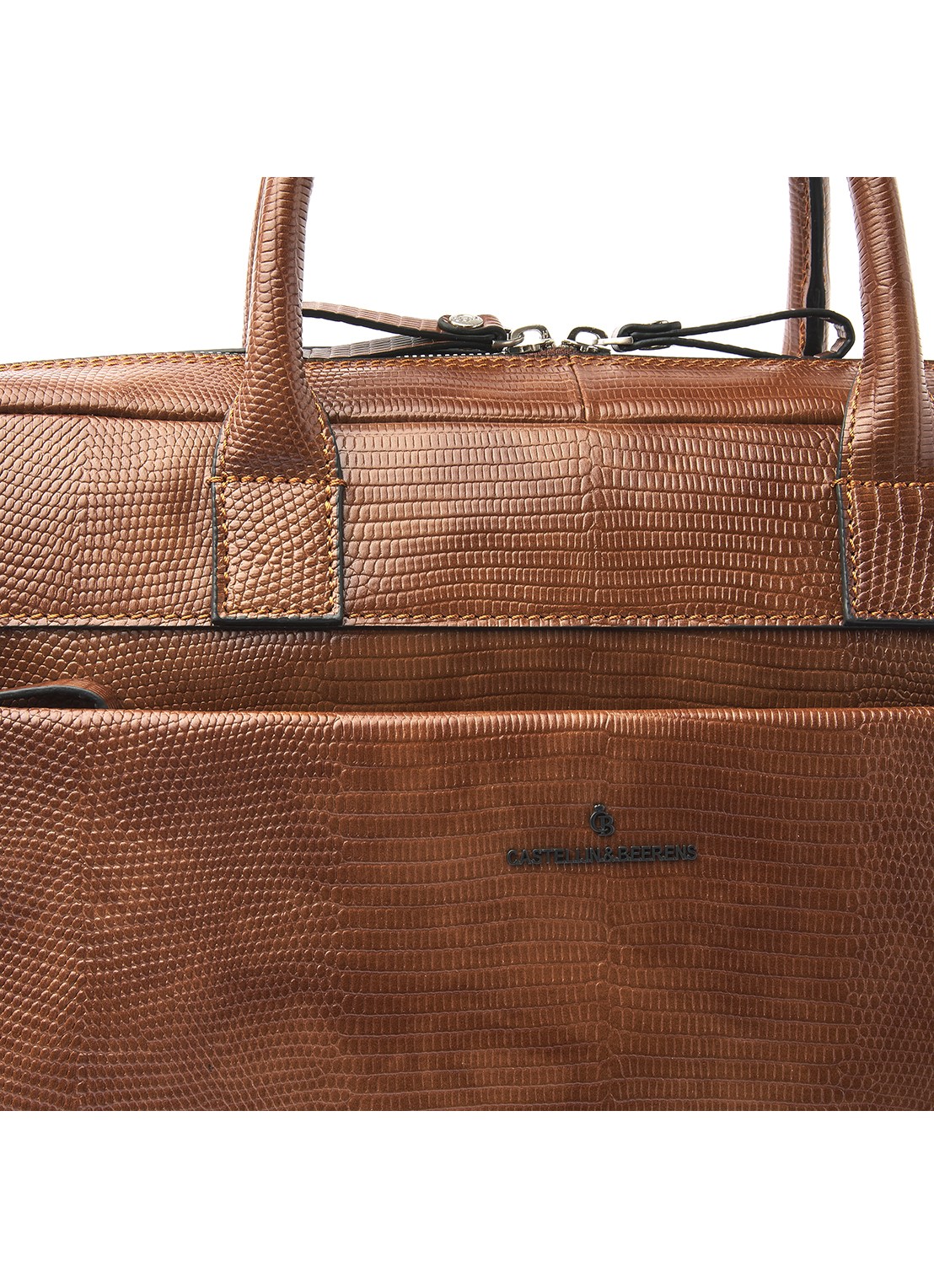 Castelijn & Beerens Ilse laptoptas met 15,6 inch laptopvak - detail 2 cognac