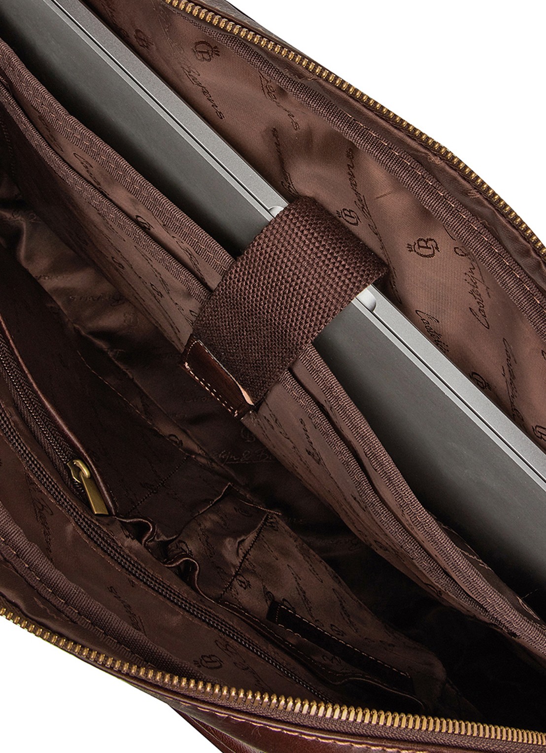 Castelijn & Beerens Laptoptas 15,6 inch - detail 3 bruin