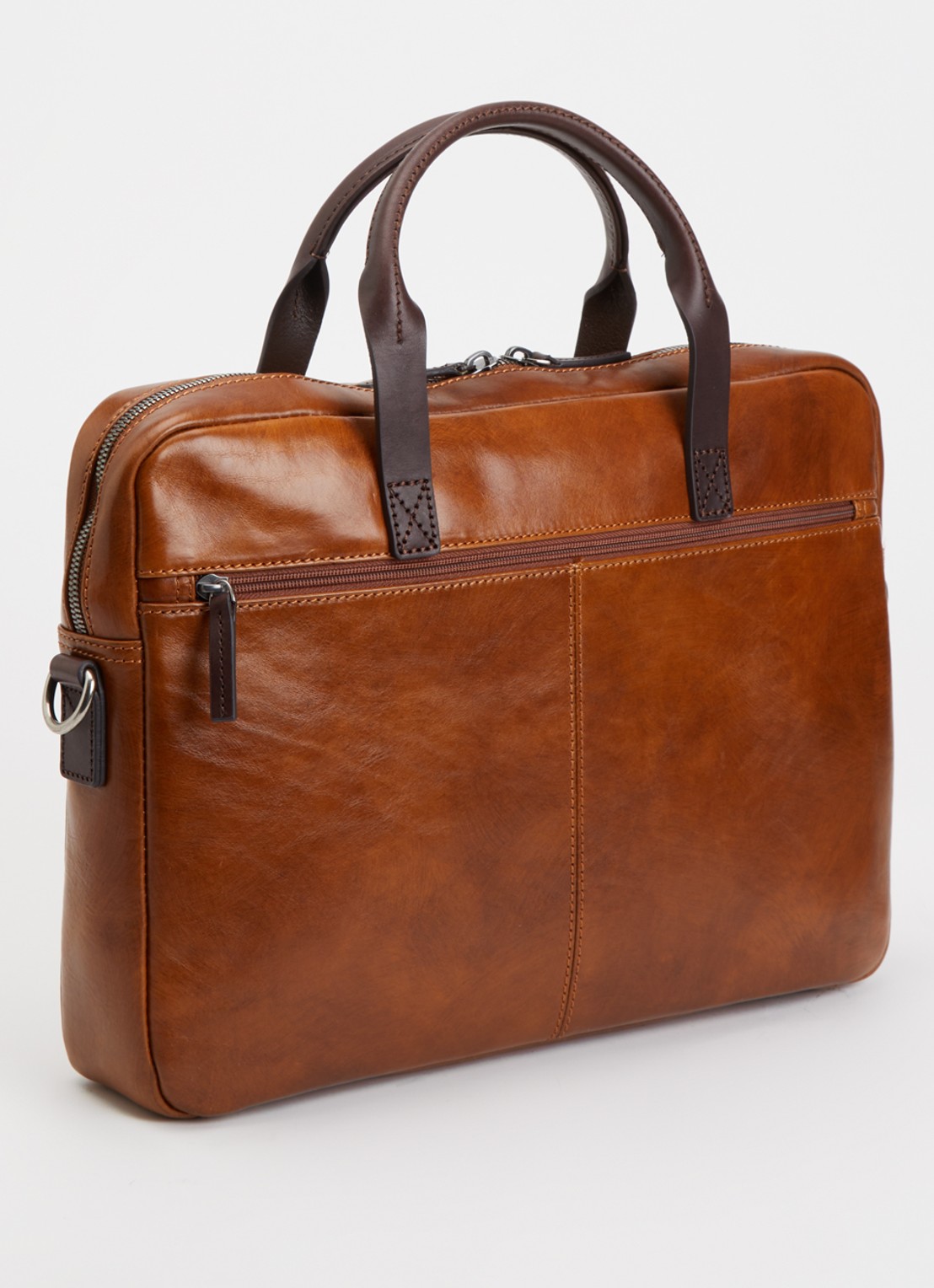Castelijn & Beerens Lima laptophoes 15,6 inch - achterkant 3 hazelnootbruin