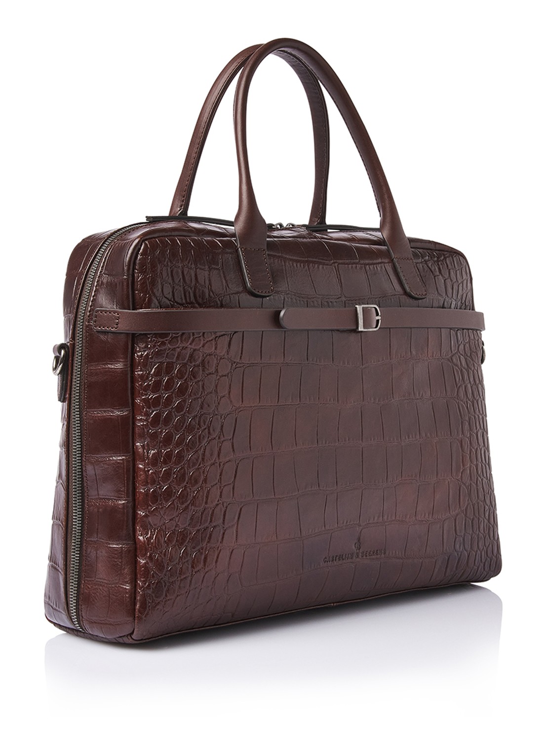 Castelijn & Beerens Lisa laptoptas met 15,6 inch laptopvak - voorkant 7 donkerbruin
