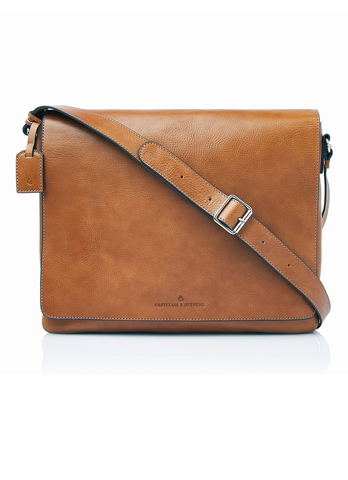 Castelijn & Beerens Mark laptoptas 15,6 inch - voorkant 5 bruin