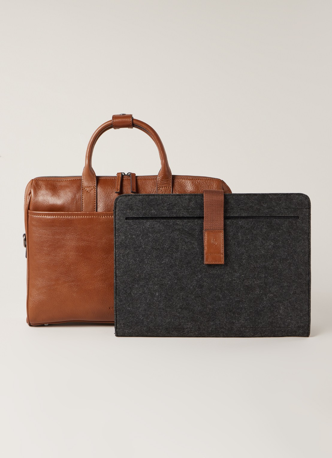 Castelijn & Beerens Nova businesstas met 15.6 inch laptophoes - detail 5 bruin