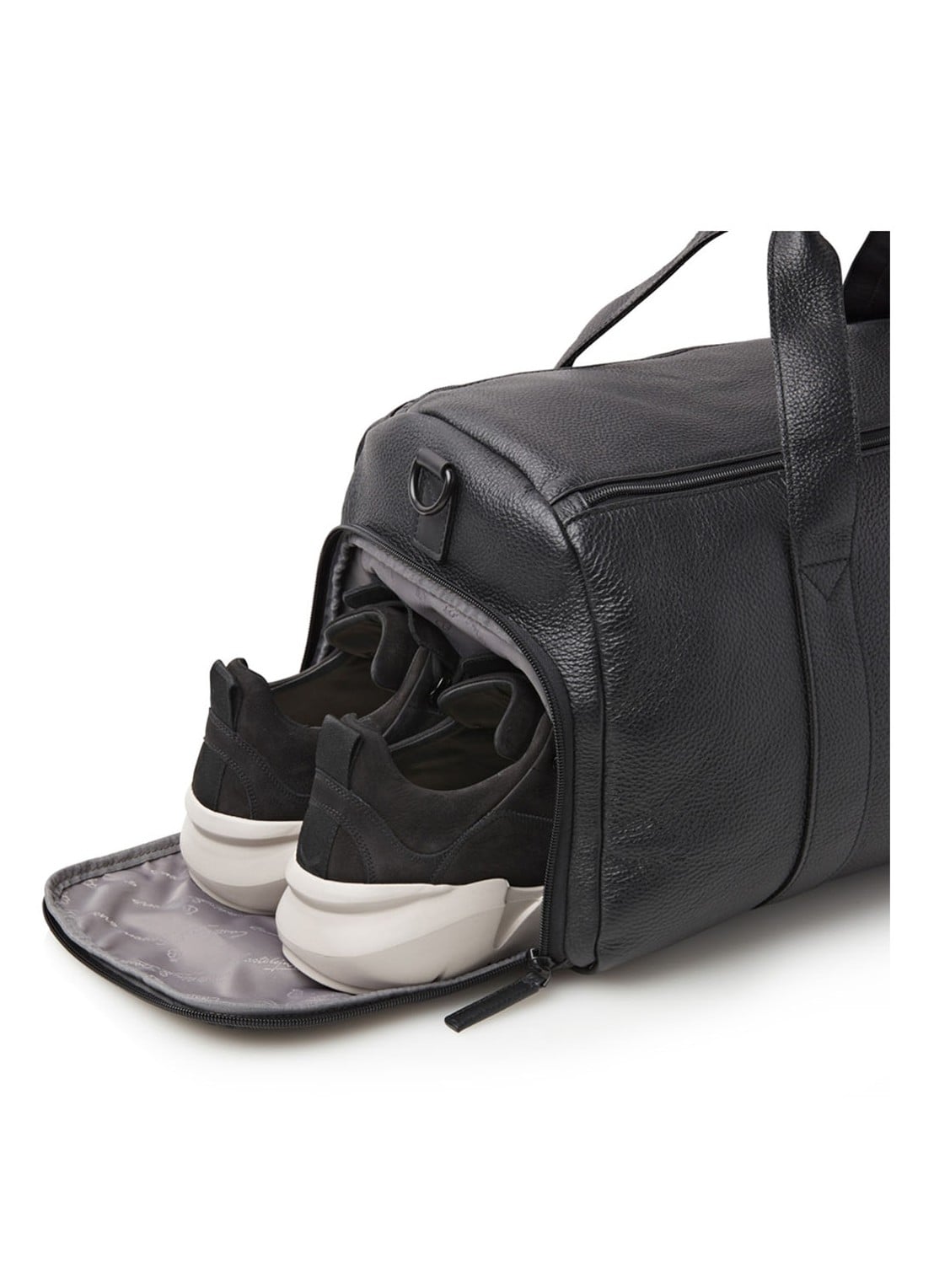 Castelijn & Beerens November weekendtas van leer met RFID-bescherming - detail 5 zwart