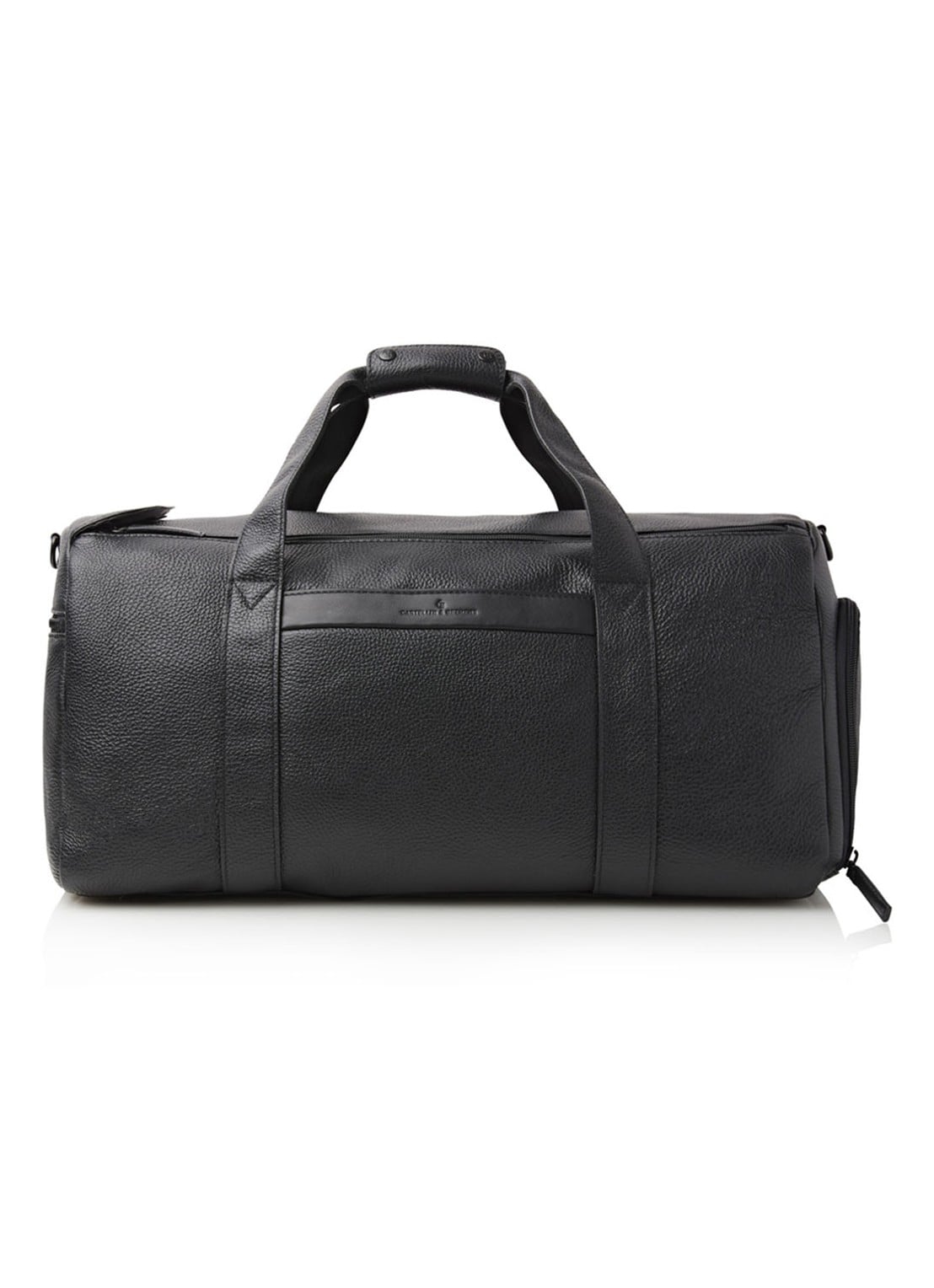 Castelijn & Beerens November weekendtas van leer met RFID-bescherming - voorkant zwart