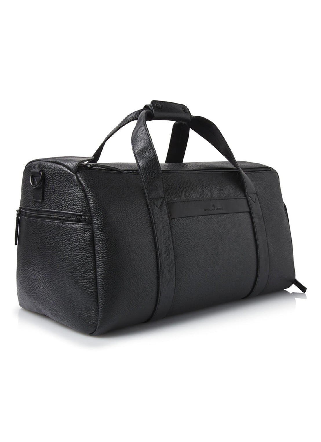 Castelijn & Beerens November weekendtas van leer met RFID-bescherming - voorkant 2 zwart