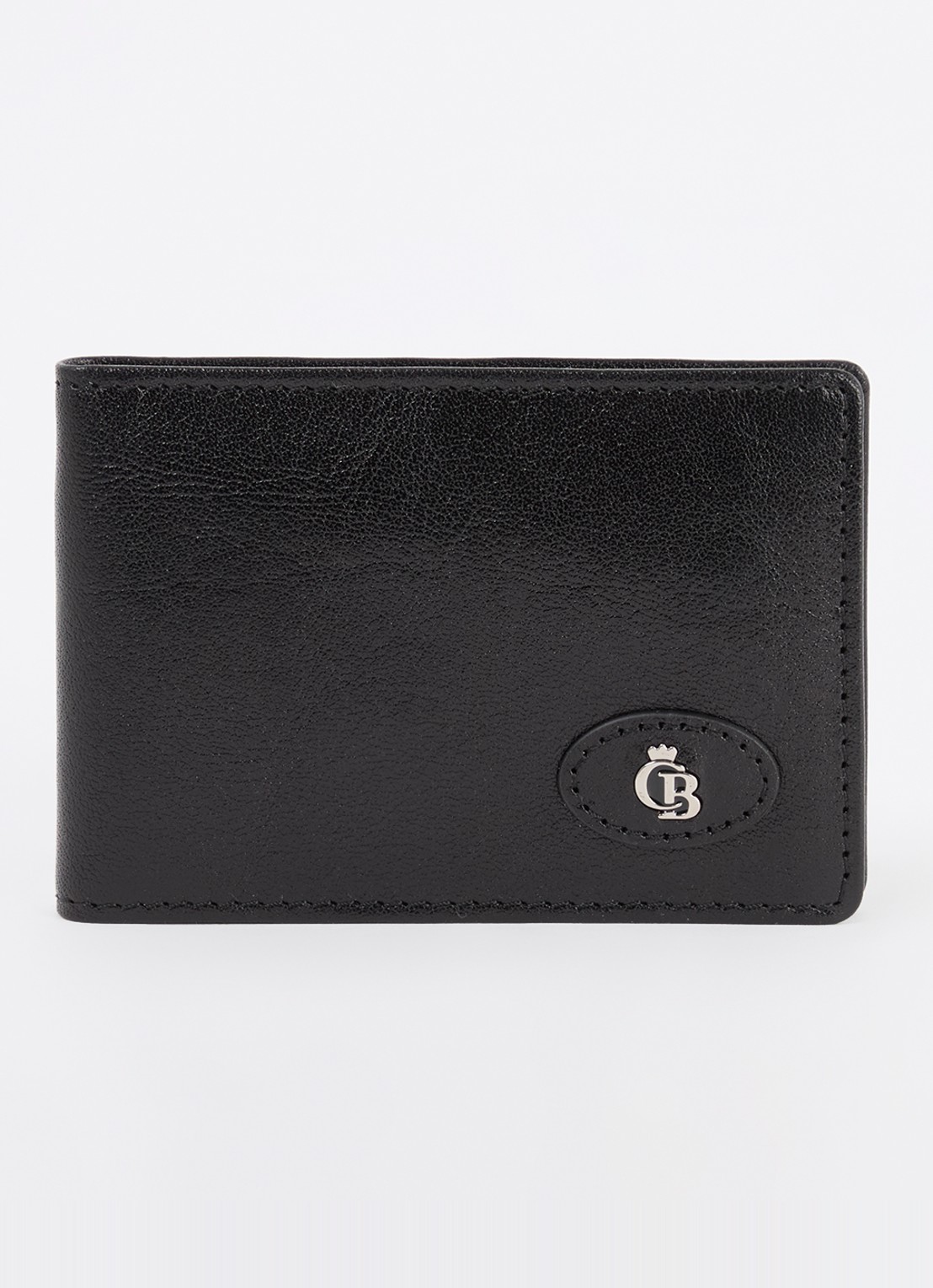 Castelijn & Beerens Pasjeshouder van leer met logo - voorkant zwart